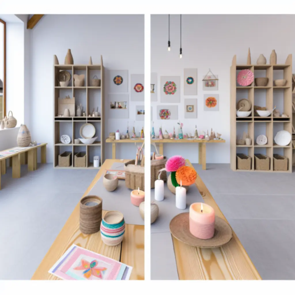 Kolaż projektów DIY i rękodzieła w galerii inspiracji